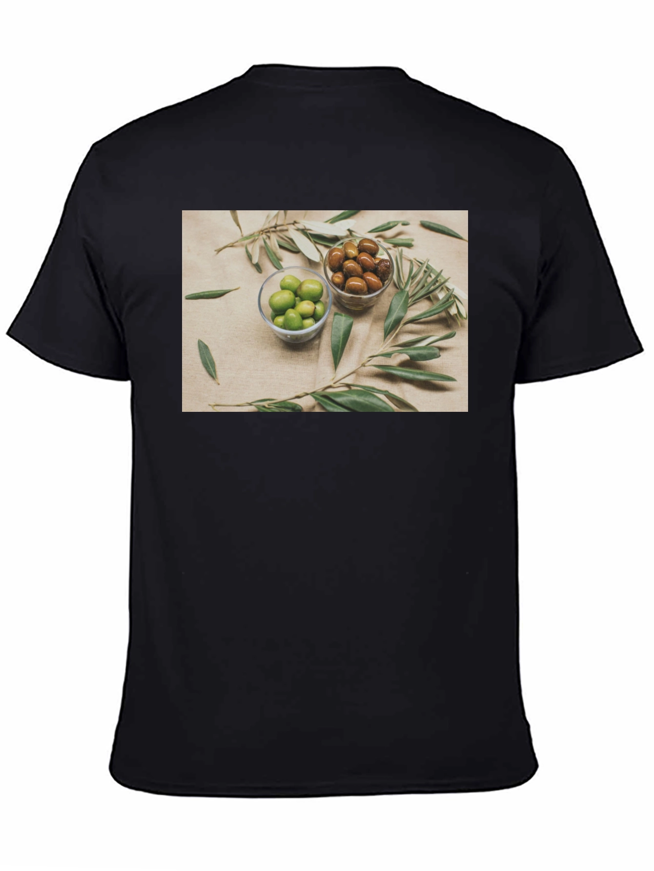 Olive You T-Shirt - Green & Brown Olives