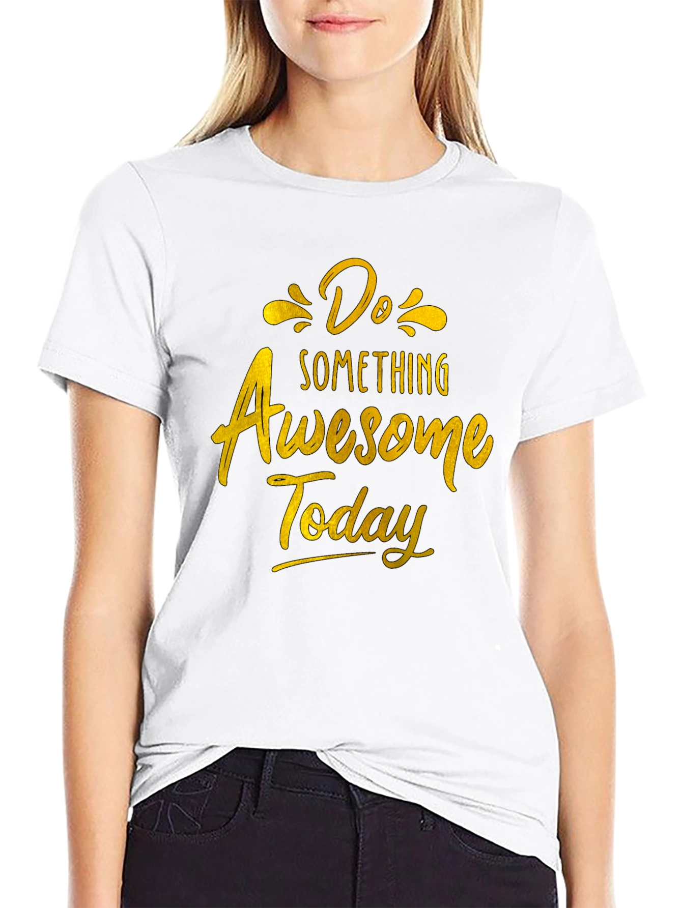 Do Something Awesome Today Black T-Shirt