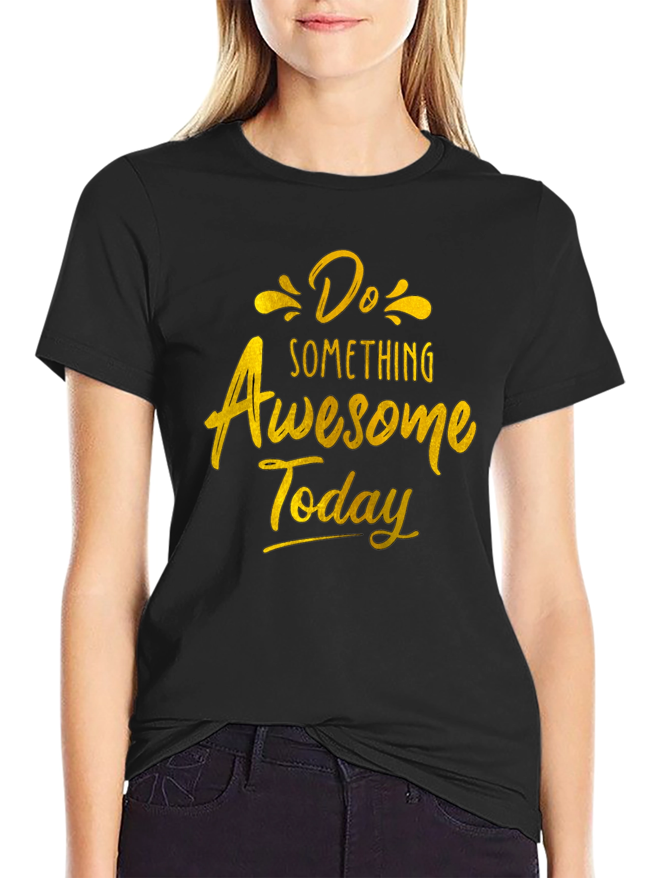 Do Something Awesome Today Black T-Shirt
