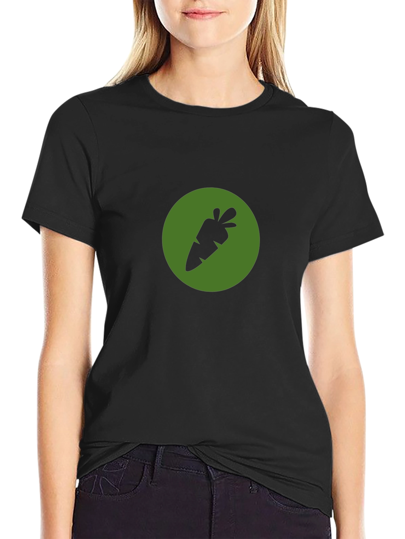 Carrot Icon T-Shirt - Black