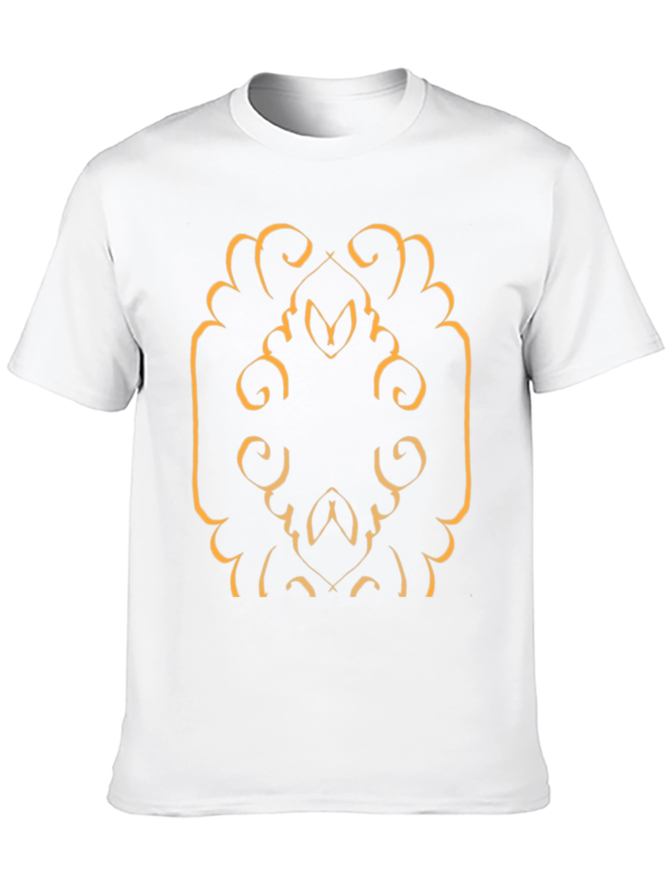 Stylish Black T-Shirt with Abstract Gold Design