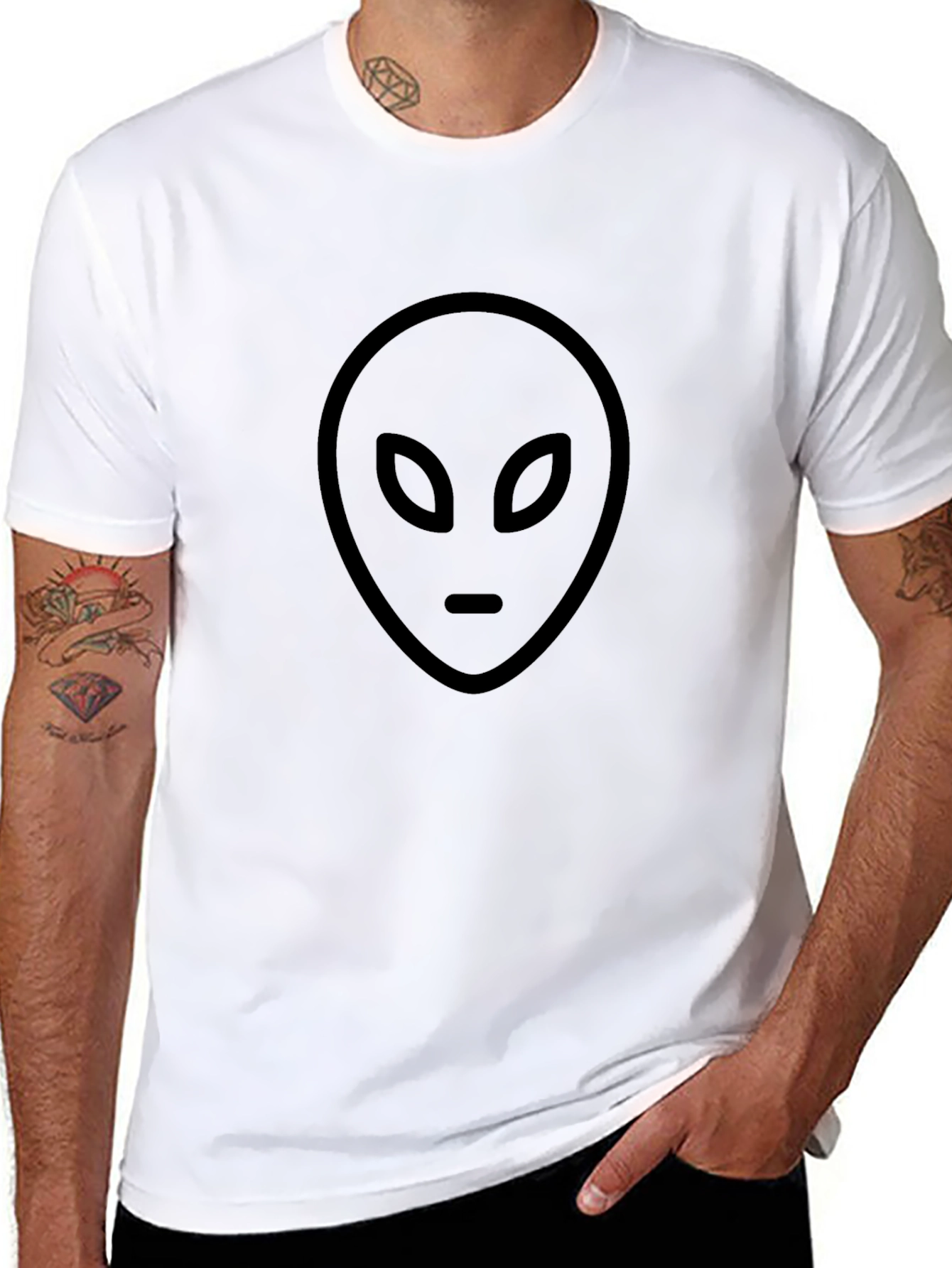 Alien Graphic Tee - Classic Black