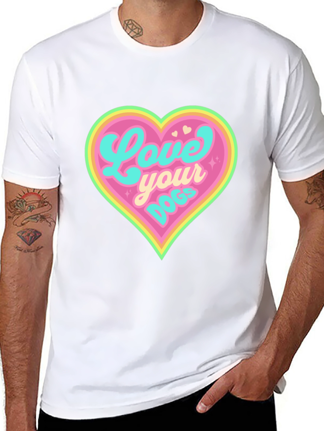 Love Your Dogs Heart Graphic Tee