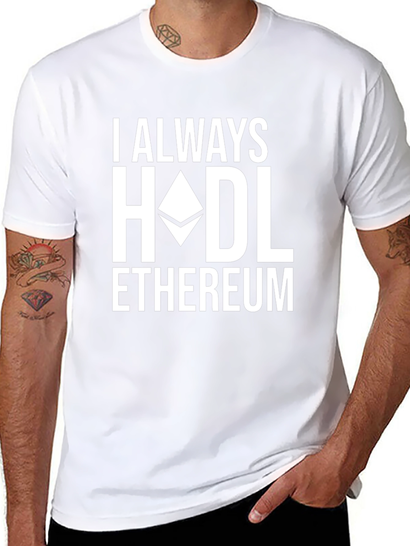 I Always HODL Ethereum Black T-Shirt