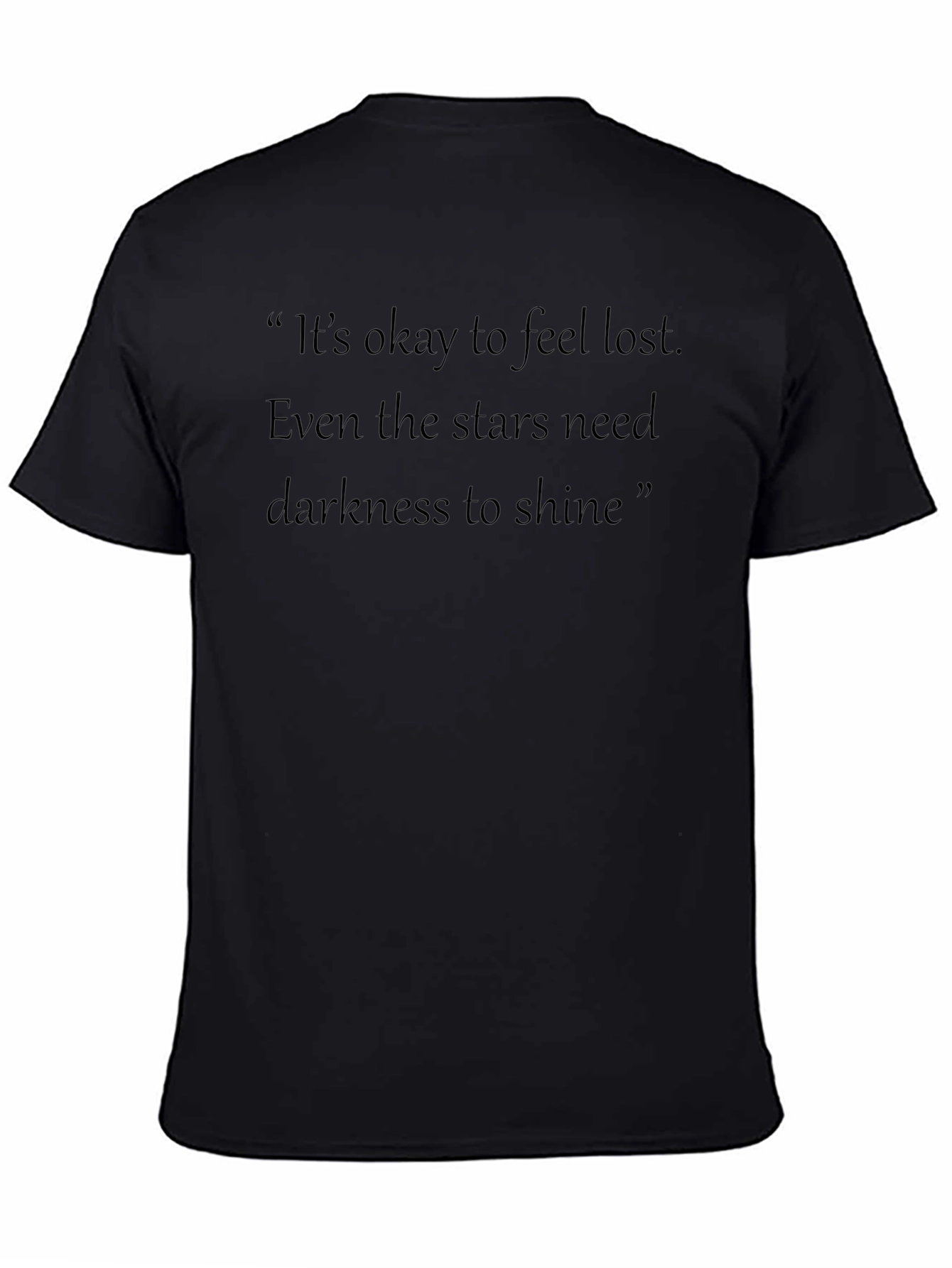 Inspirational Stars Graphic Black T-Shirt