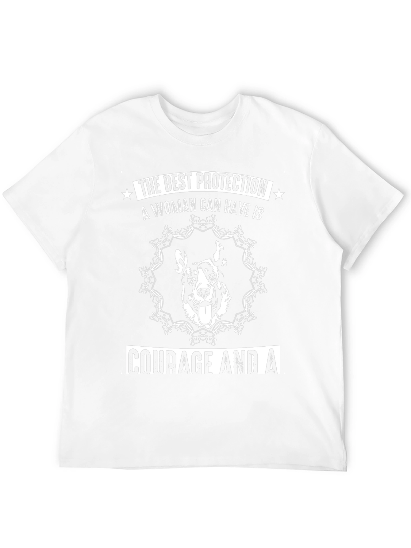 Courageous Dog Graphic T-Shirt