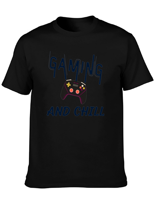 Gaming and Chill Black T-Shirt