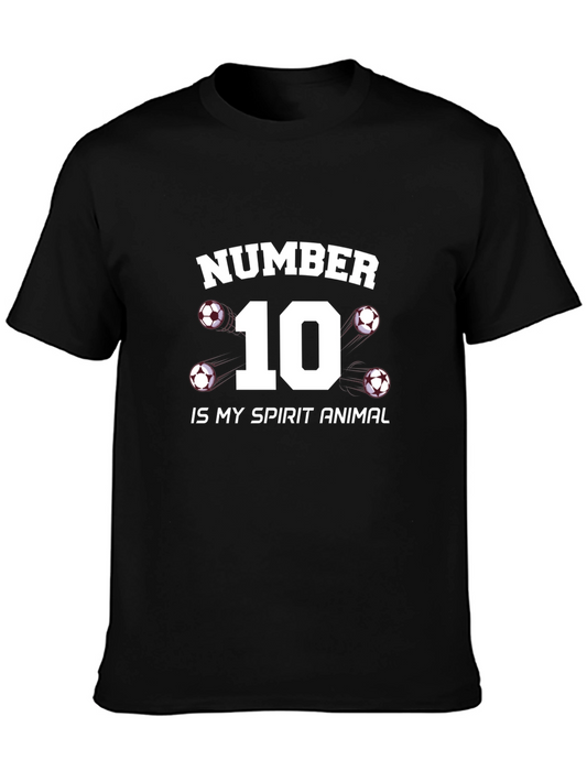 Number 10 Soccer Spirit Animal T-Shirt