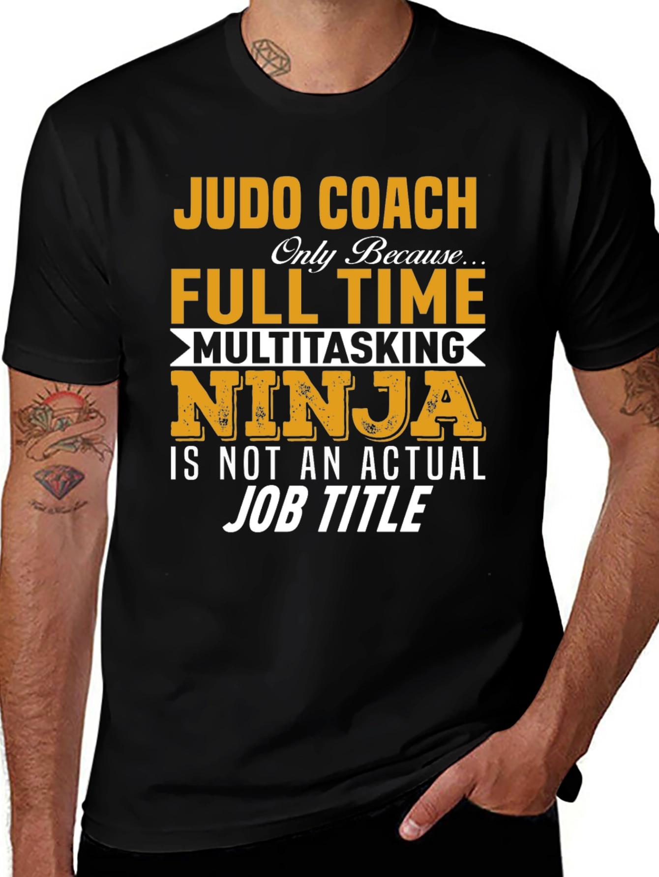 Judo Coach Full Time Multitasking Ninja T-Shirt