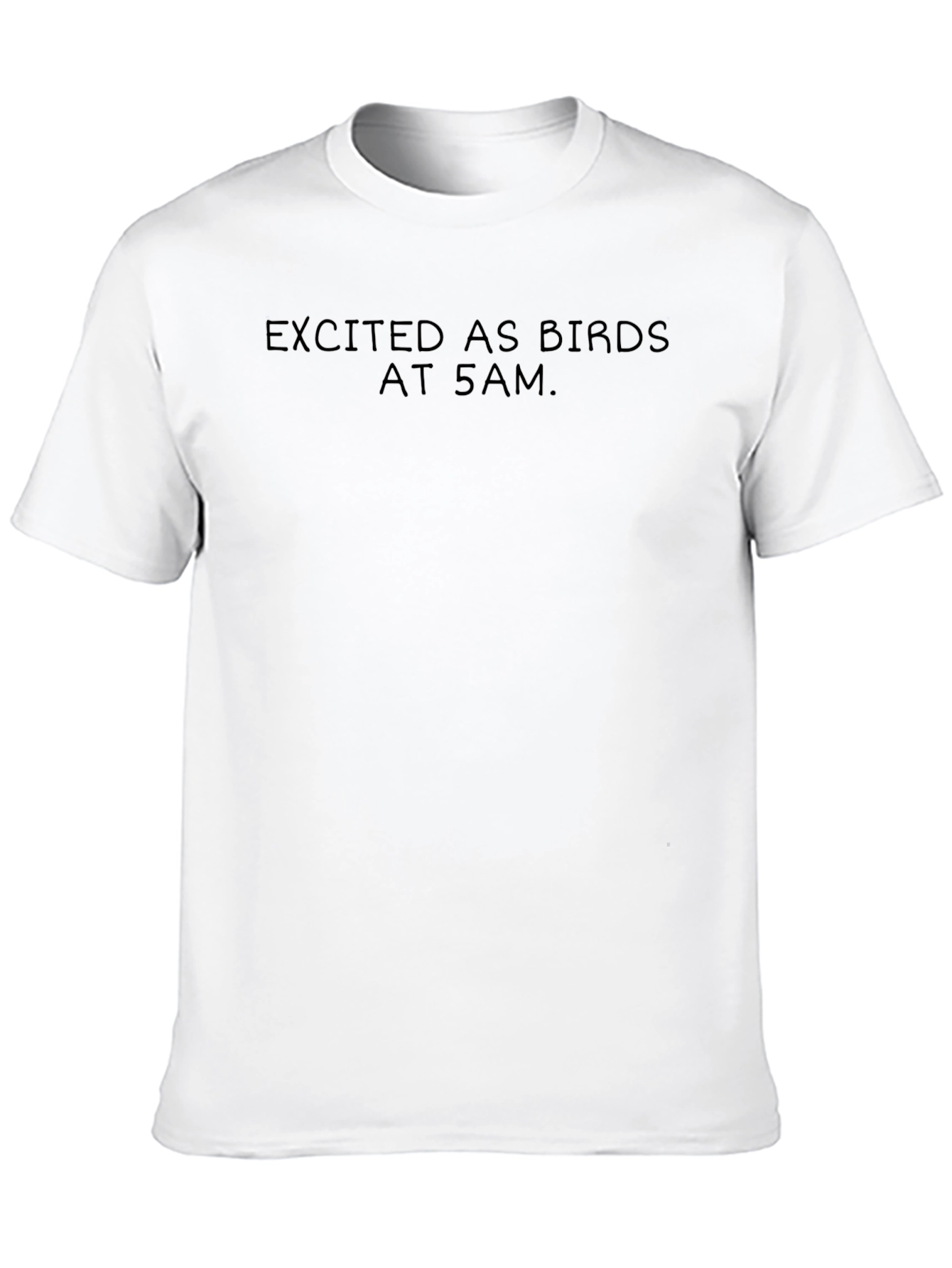 Excited Birds at 5 AM Black Graphic Tee