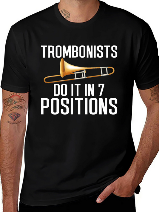 Trombonist 7 Positions Black T-Shirt