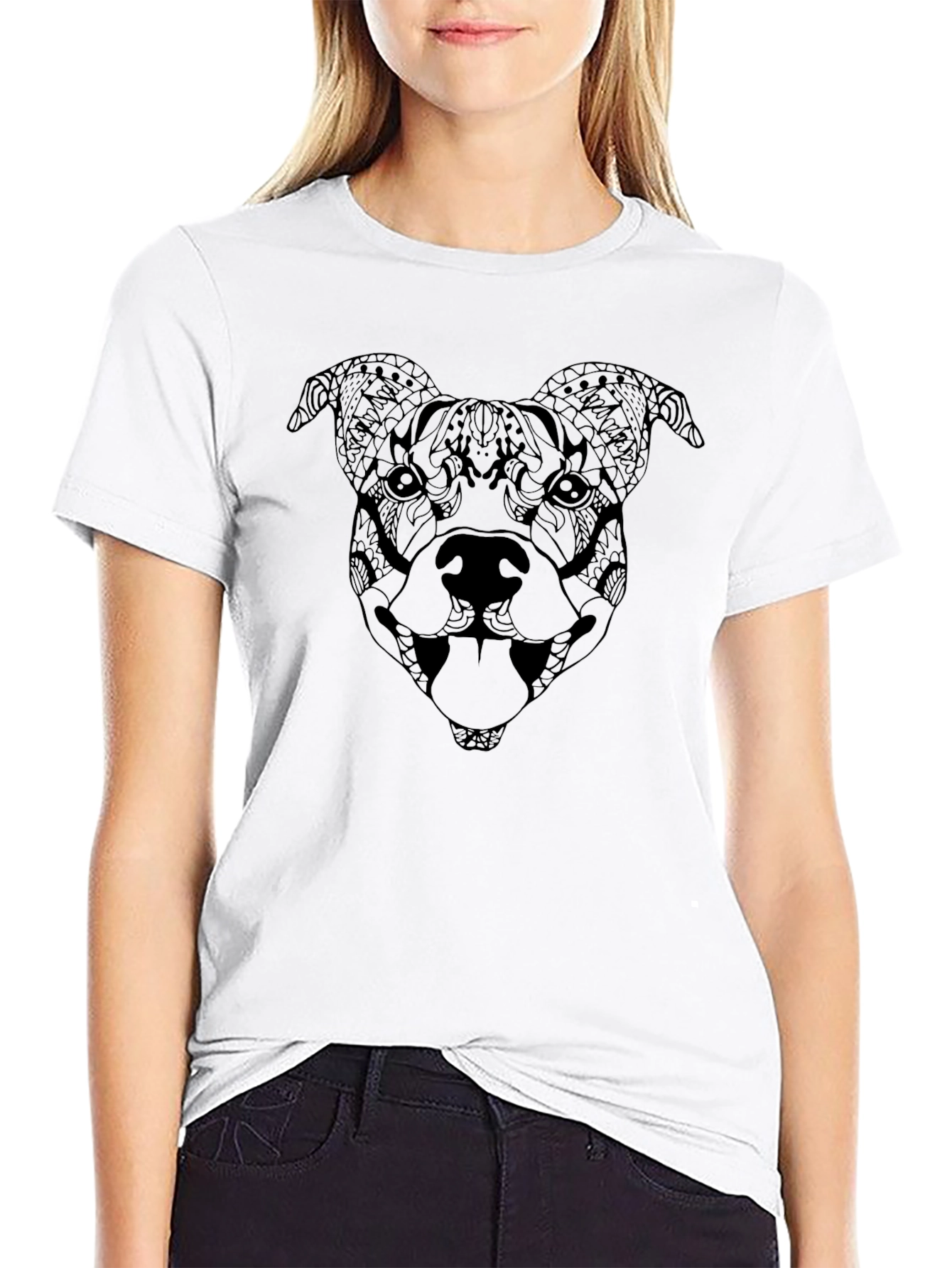 Abstract Dog T-Shirt - Stylish Graphic Tee