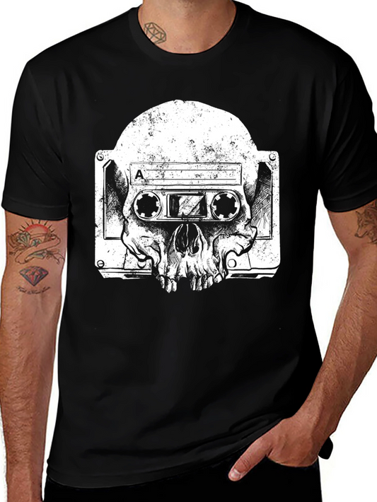 Skull Tape T-Shirt - Black Graphic Tee