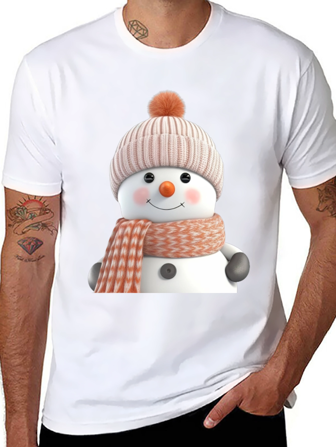 Festive Snowman Graphic Tee