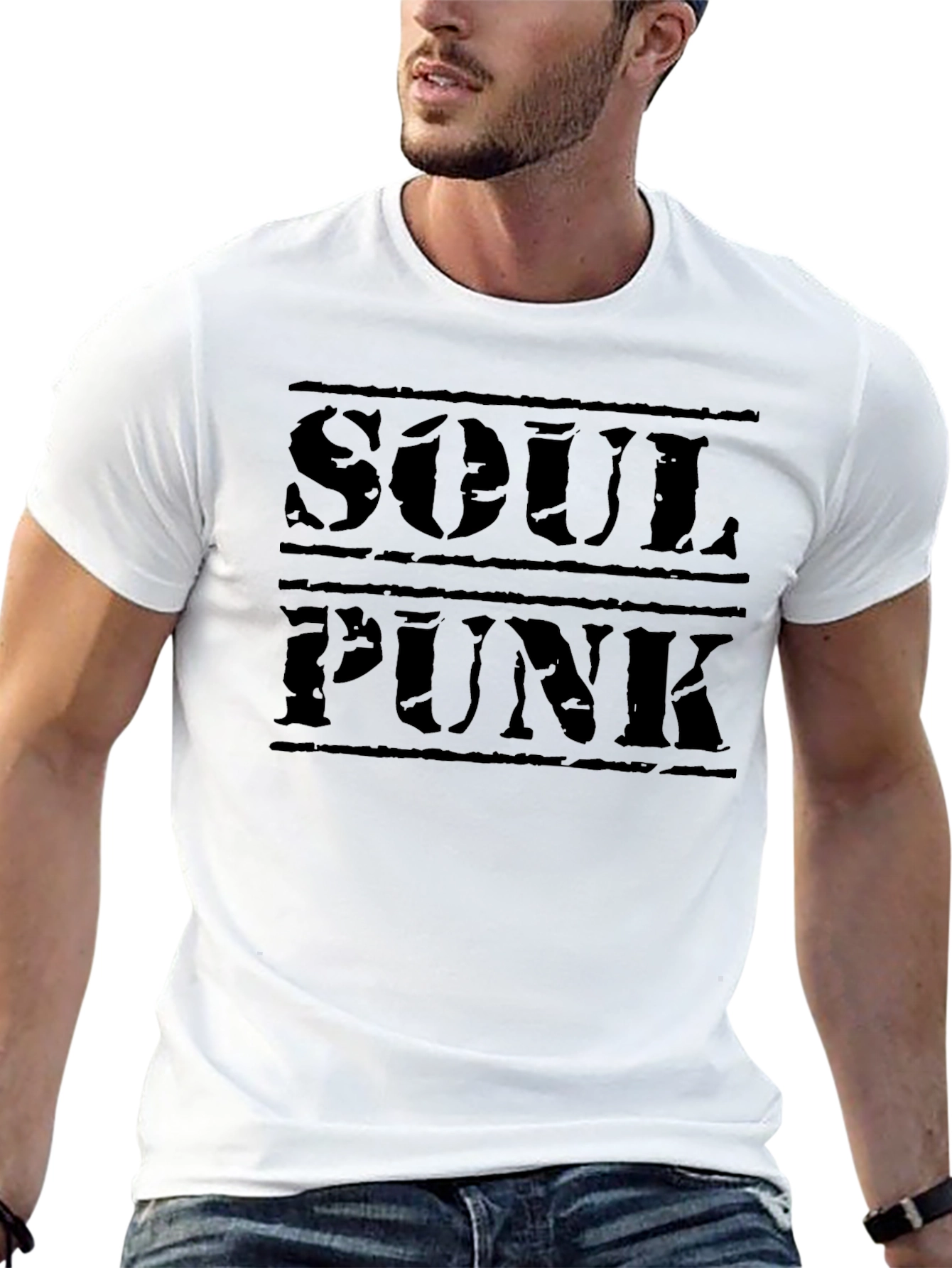 Soul Punk Graphic Print Black T-Shirt