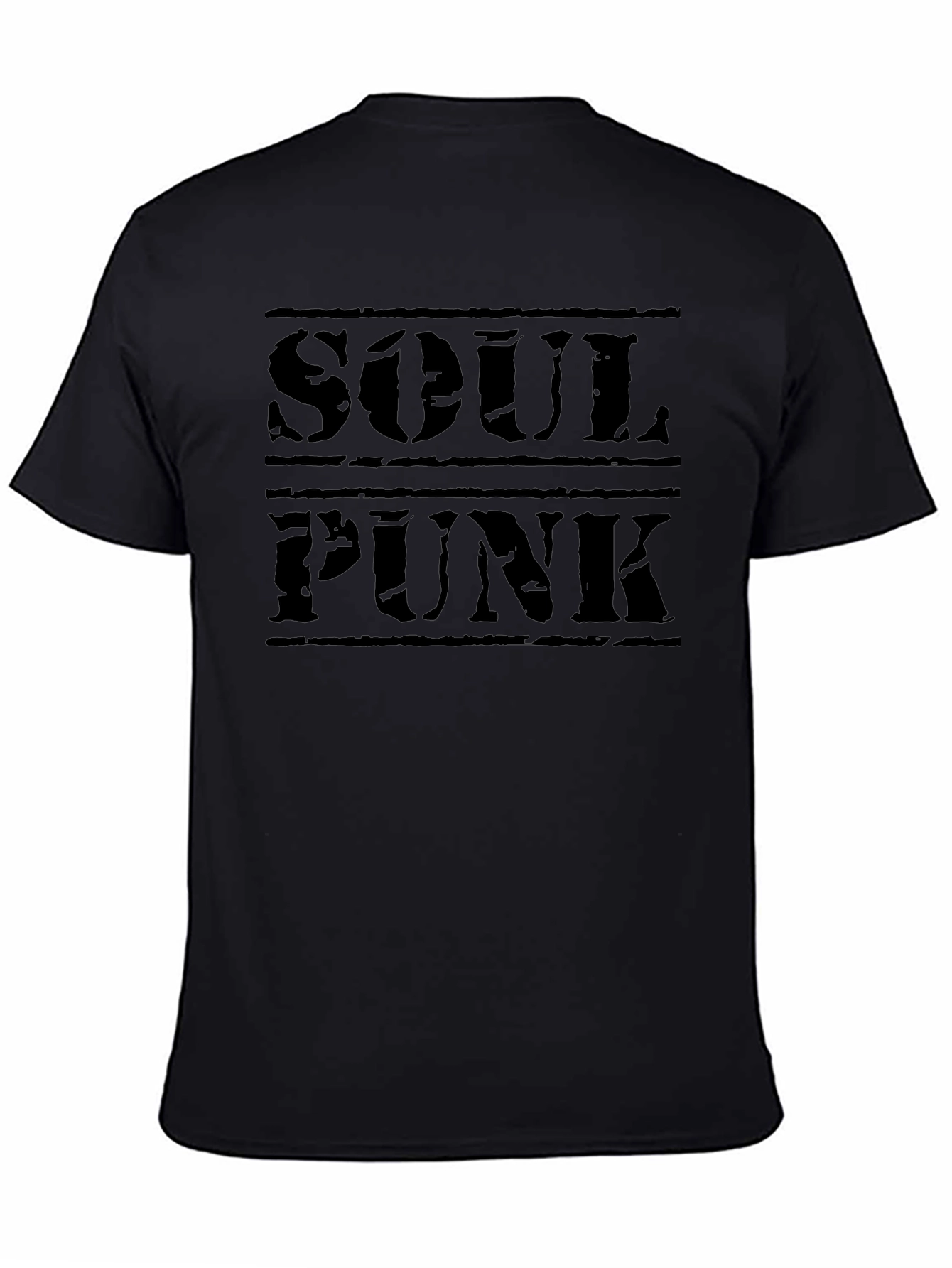 Soul Punk Graphic Print Black T-Shirt