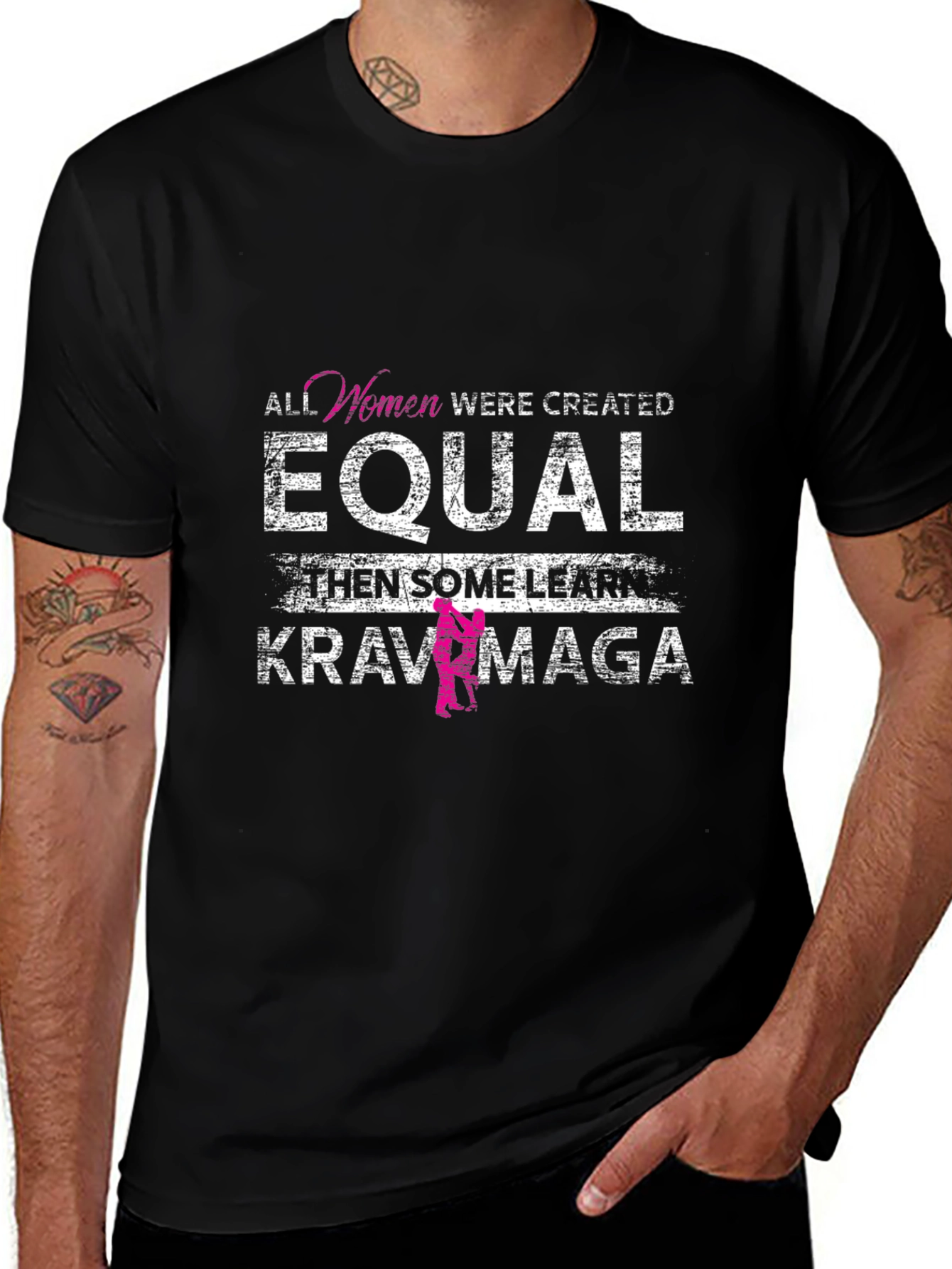 Equal Krav Maga Womens Black T-Shirt