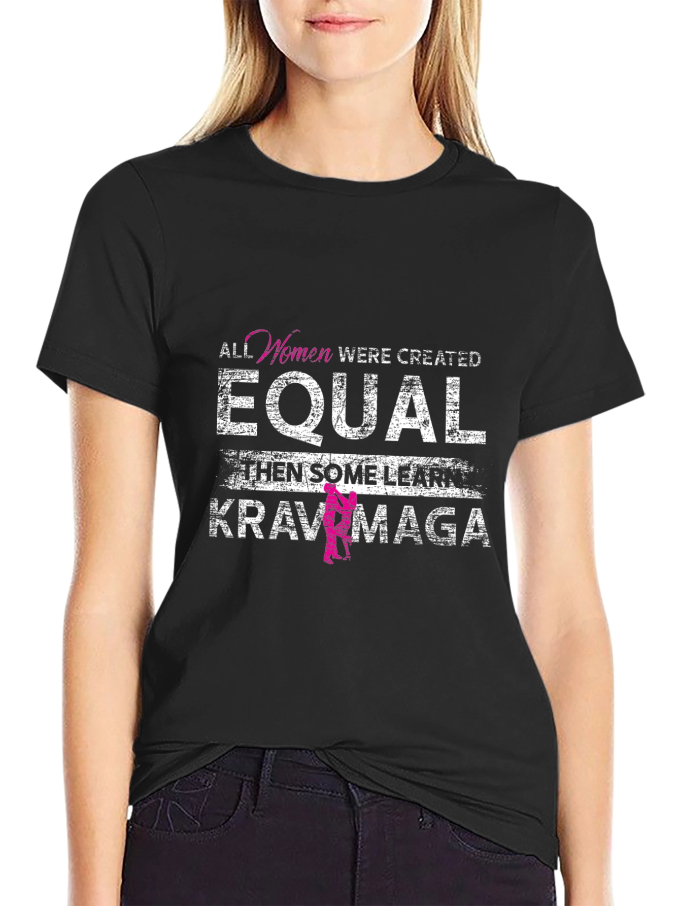 Equal Krav Maga Womens Black T-Shirt