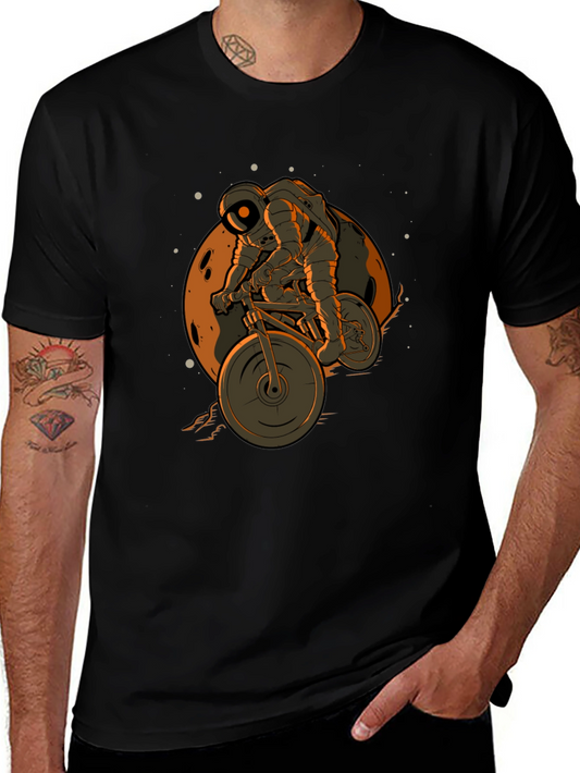 Astronaut Biking on the Moon T-Shirt