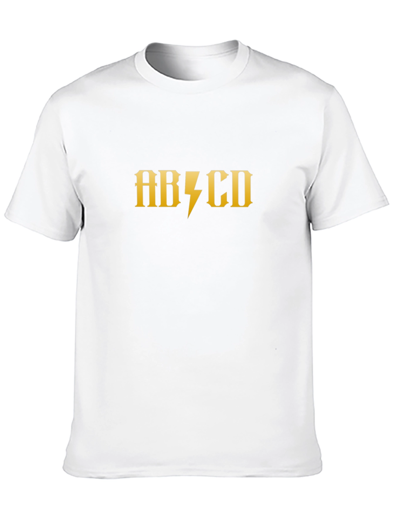 ABCD Lightning Bolt Graphic Tee - Classic Rock Style