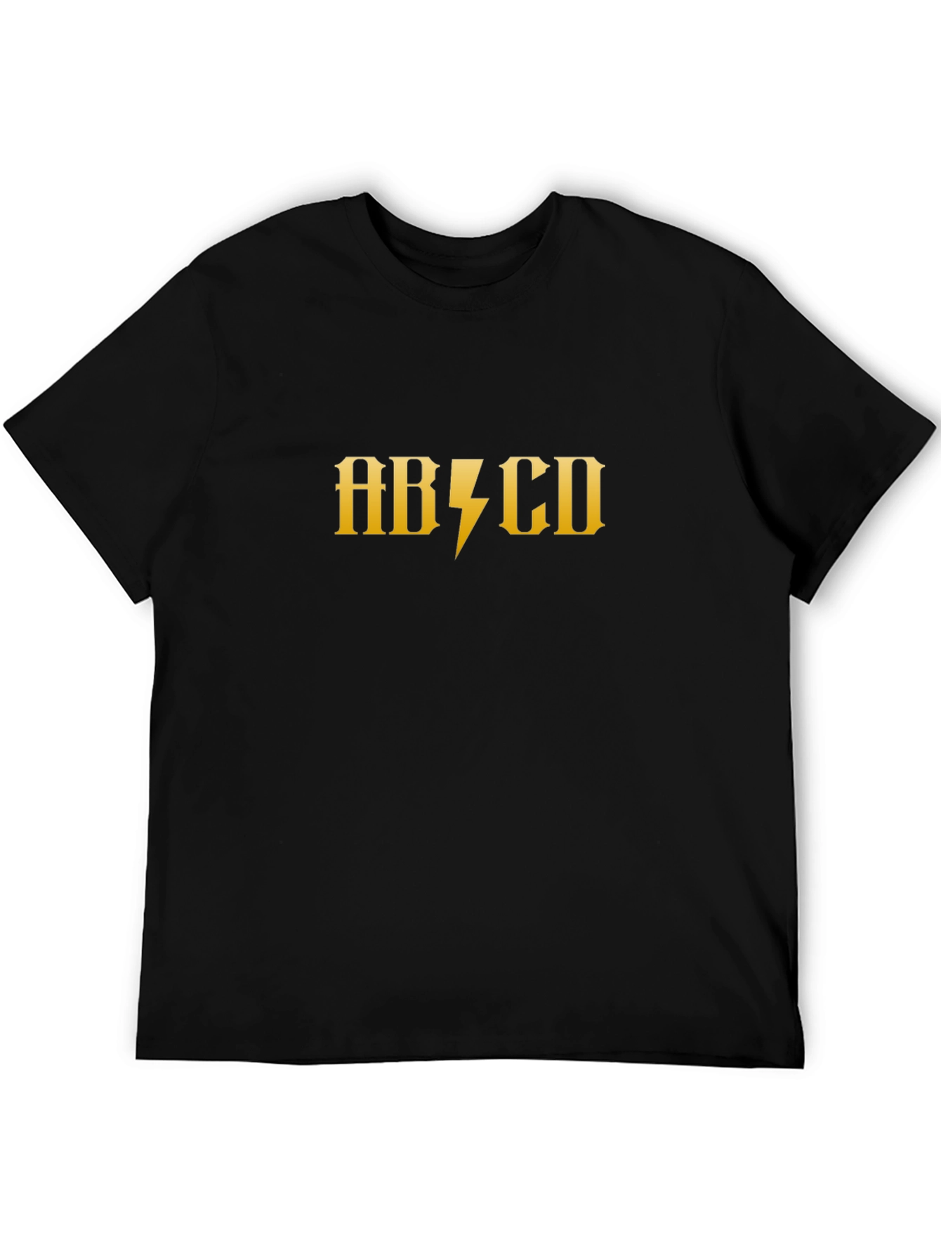 ABCD Lightning Bolt Graphic Tee - Classic Rock Style