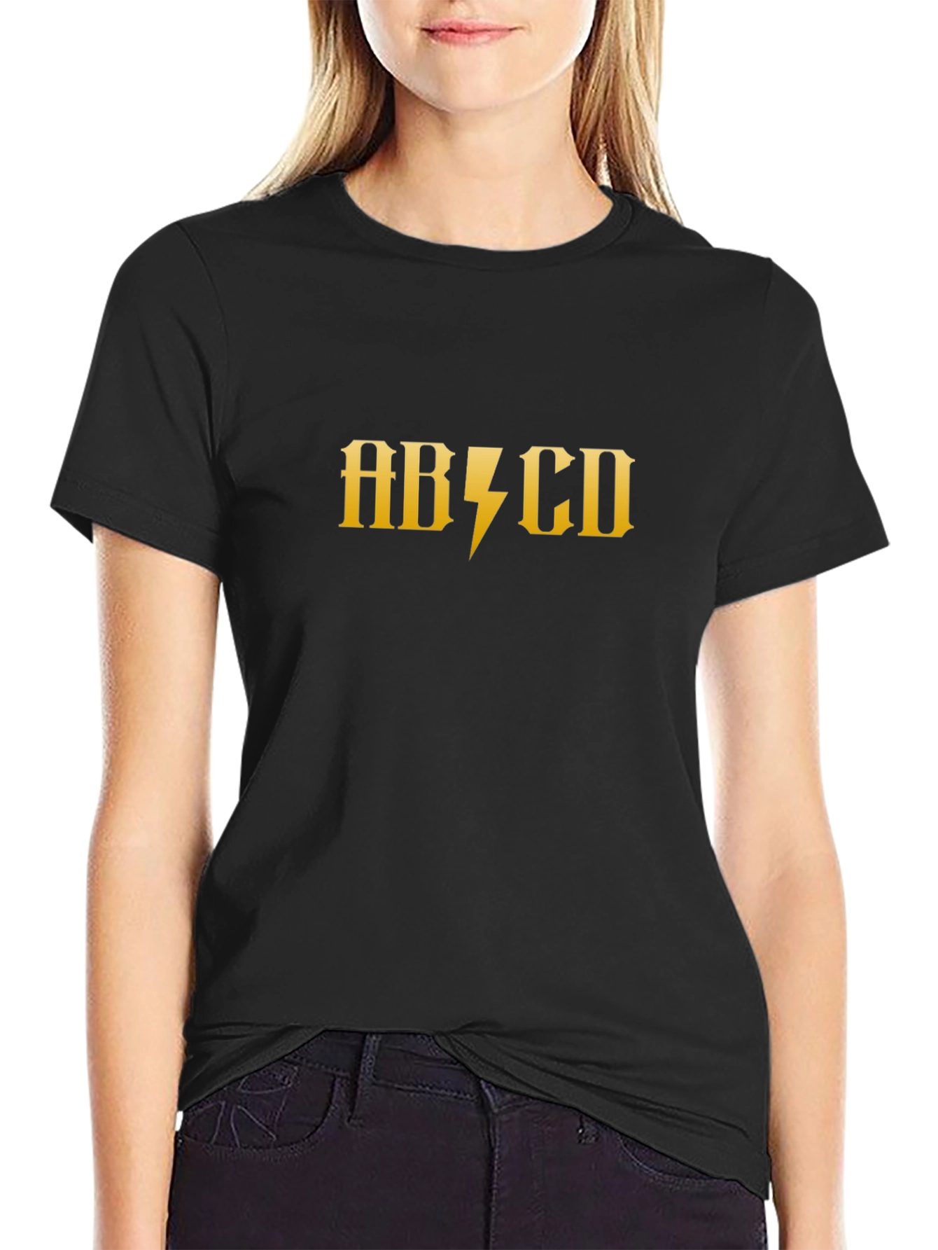 ABCD Lightning Bolt Graphic Tee - Classic Rock Style