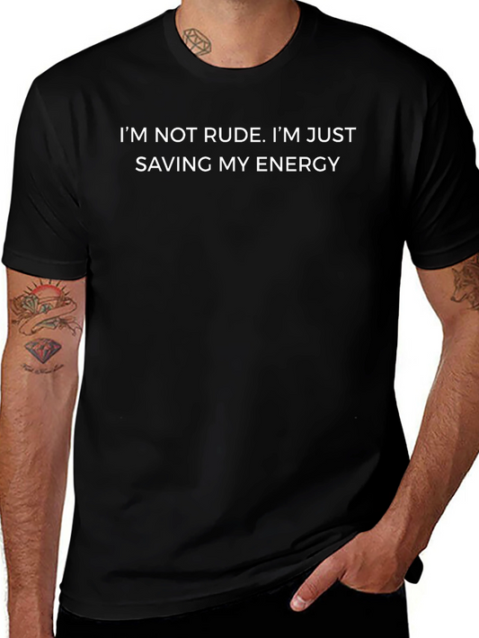 Saving Energy Funny Graphic T-Shirt
