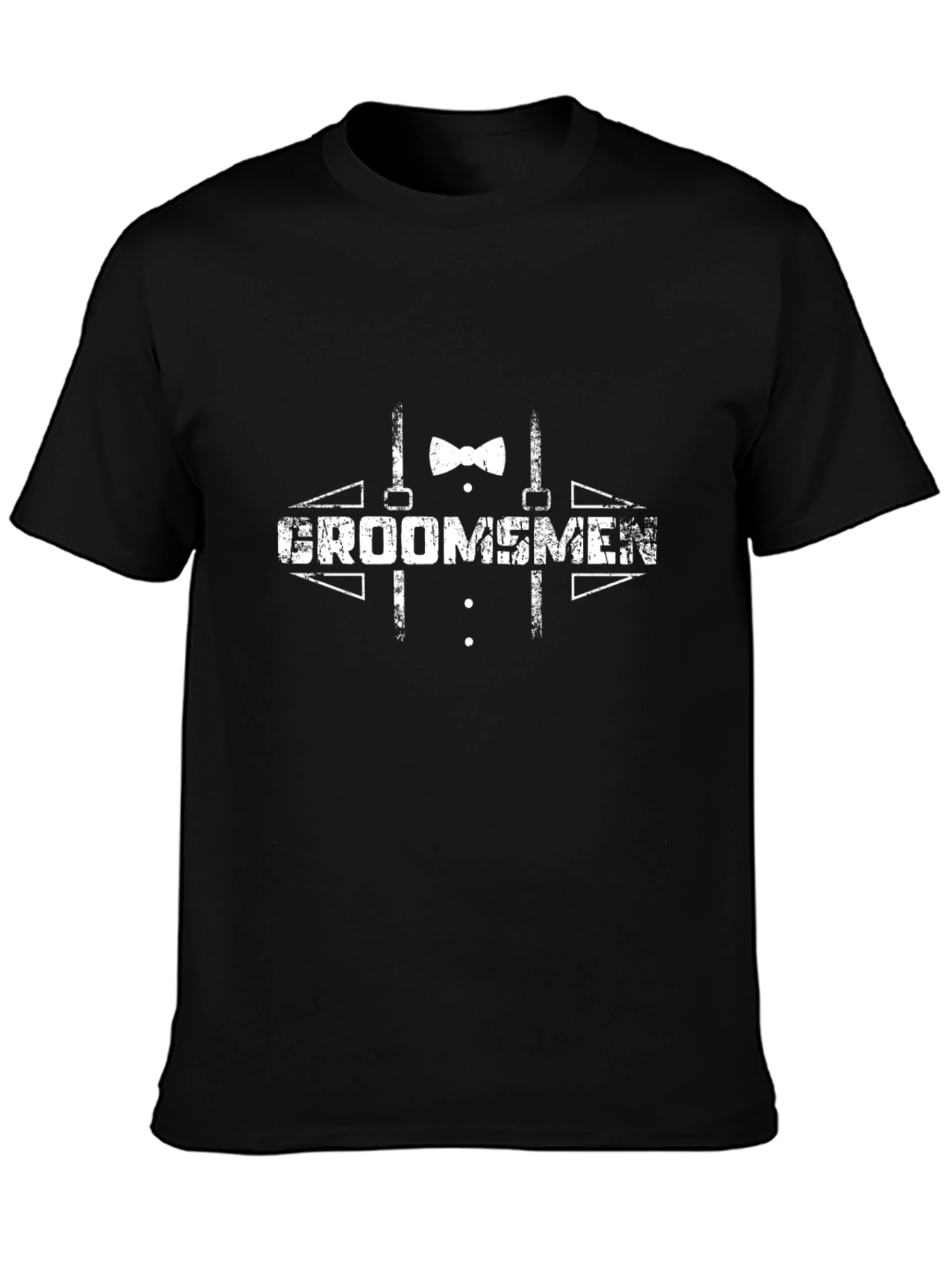 Groomsmen Tuxedo Graphic Black T-Shirt