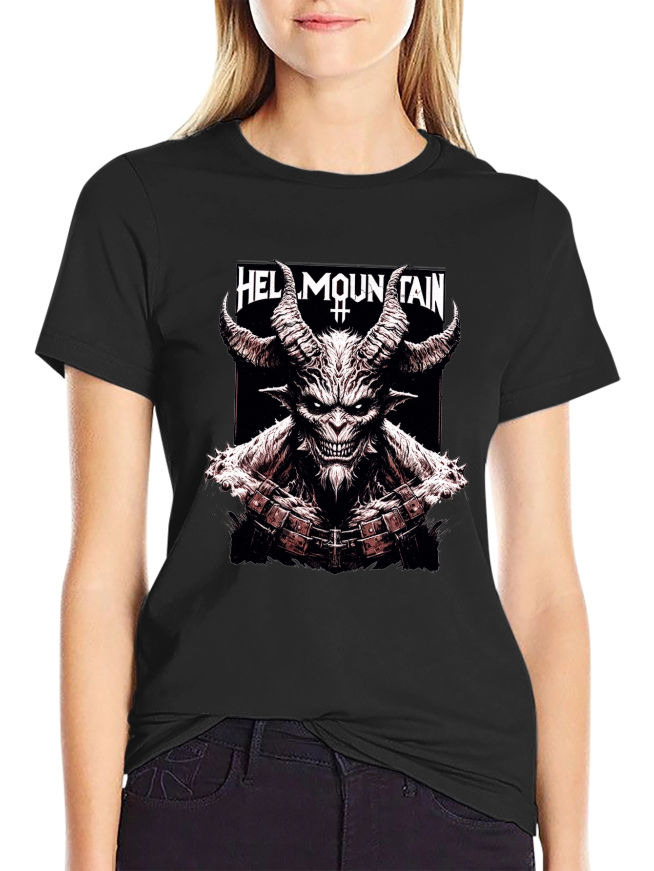 Hell Mountain Graphic Tee - Mens Black T-Shirt