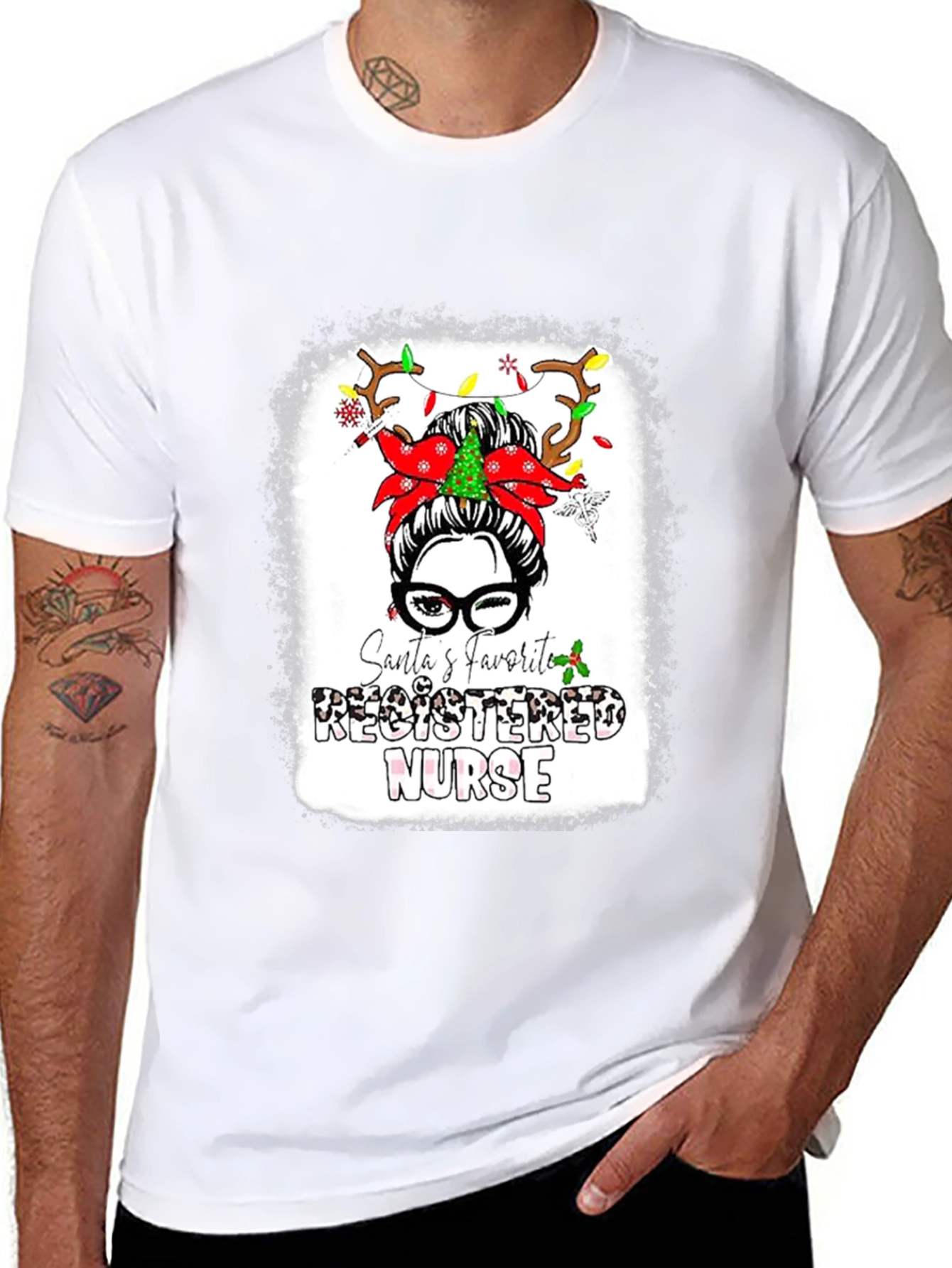 Santas Favorite Registered Nurse T-Shirt