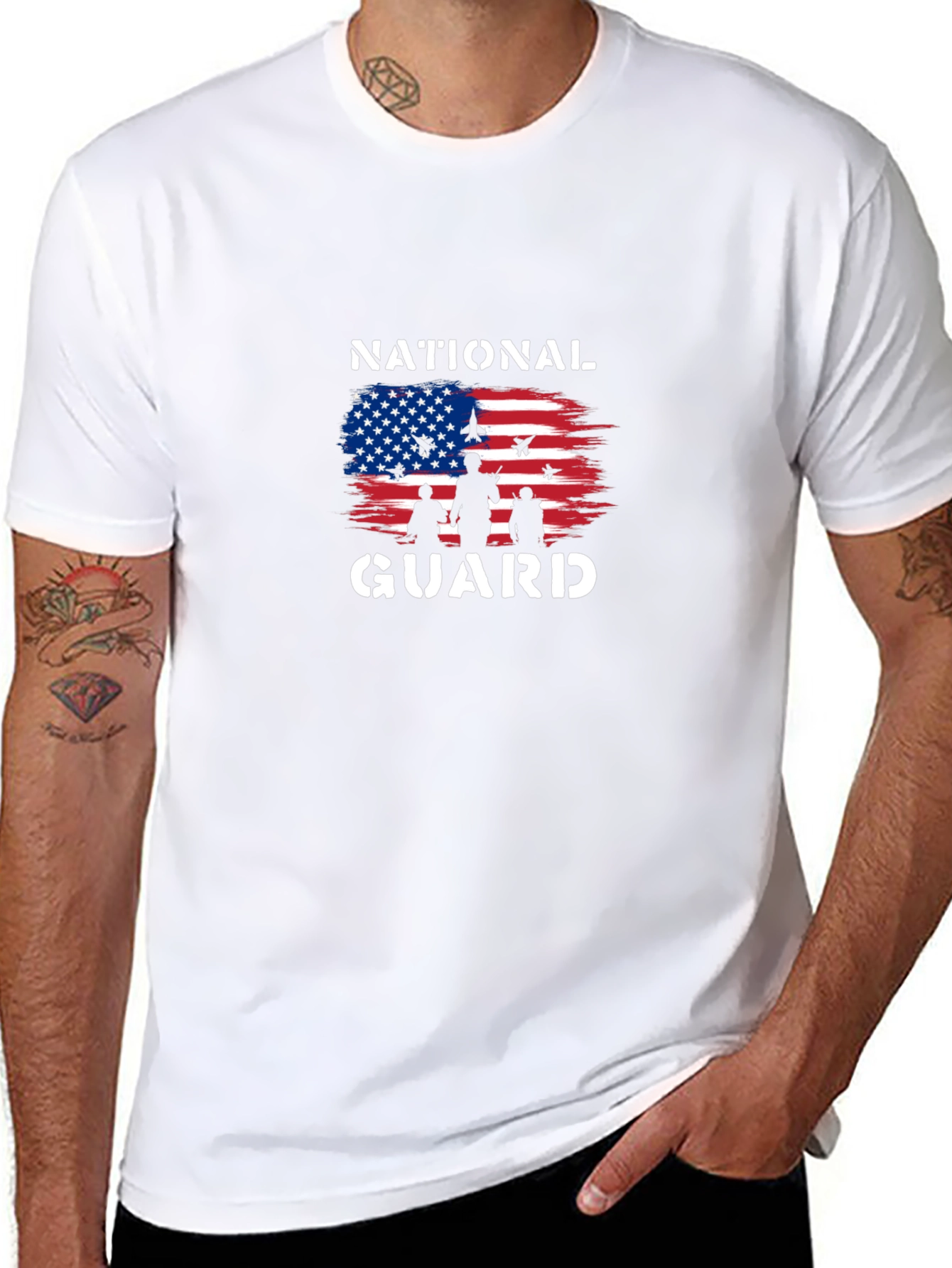 National Guard Graphic T-Shirt - Patriotic Design