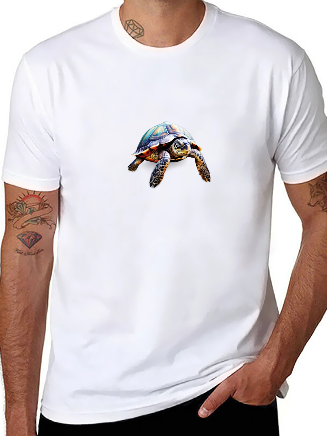 Turtle Graphic Black T-Shirt