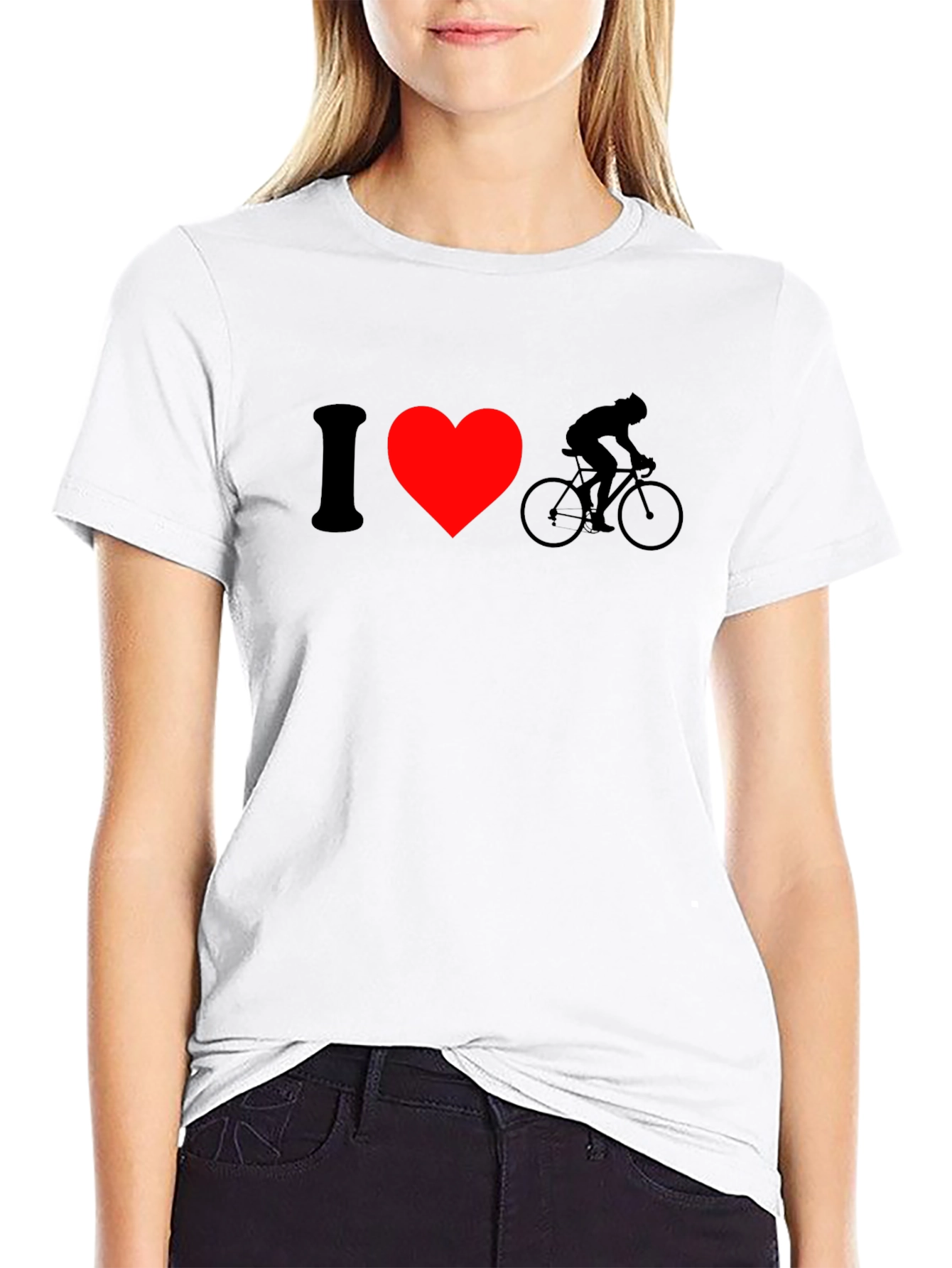 I Heart Cycling Black T-Shirt