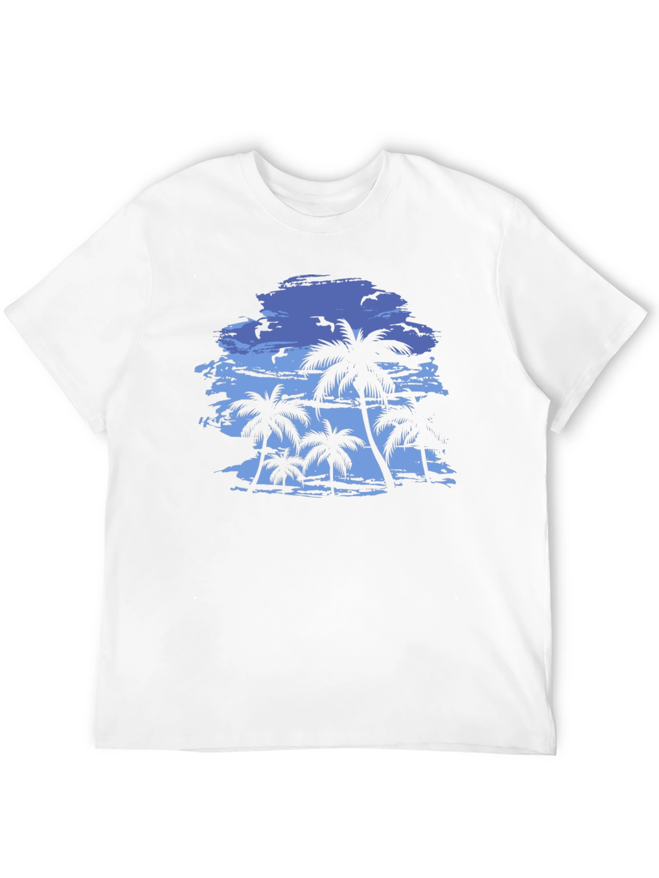 Tropical Palm Tree Graphic T-Shirt - Mens Black Tee