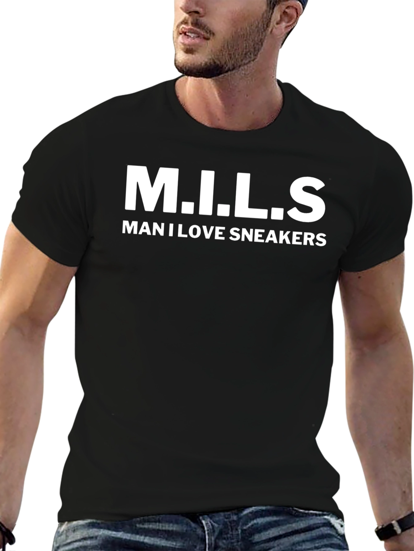 M.I.L.S Man I Love Sneakers Graphic T-Shirt