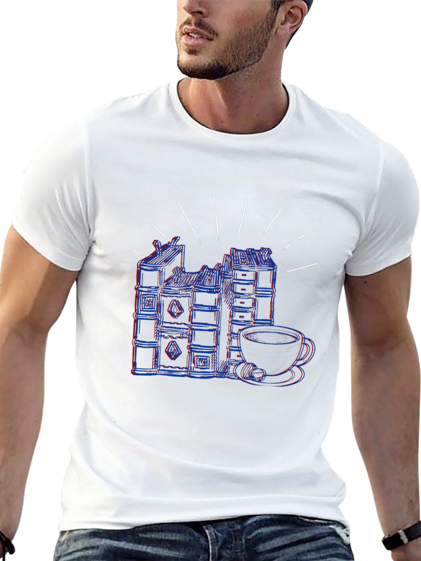 Retro Books and Coffee T-Shirt