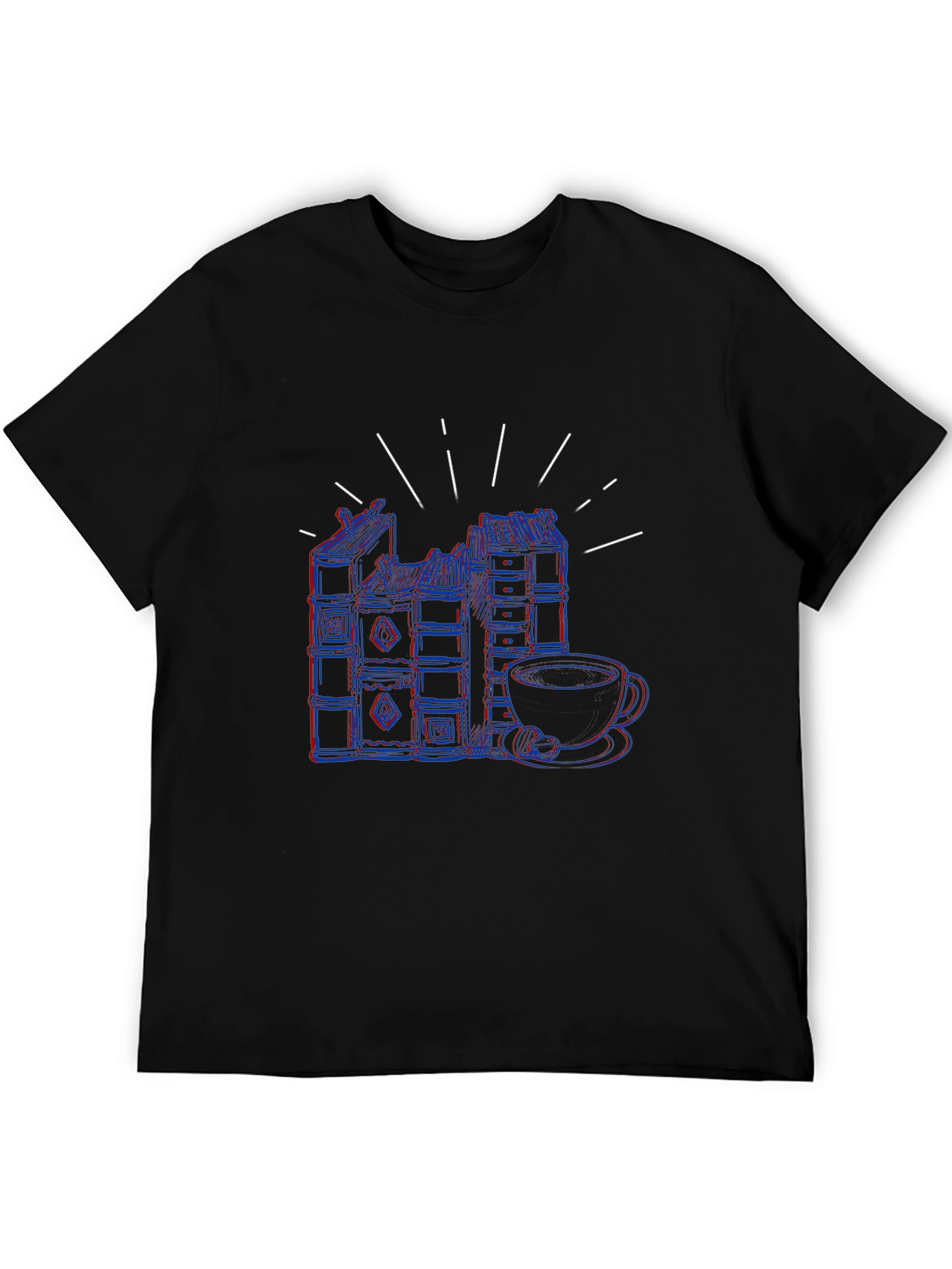 Retro Books and Coffee T-Shirt