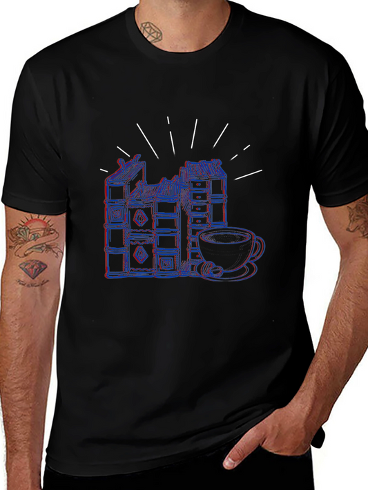 Retro Books and Coffee T-Shirt