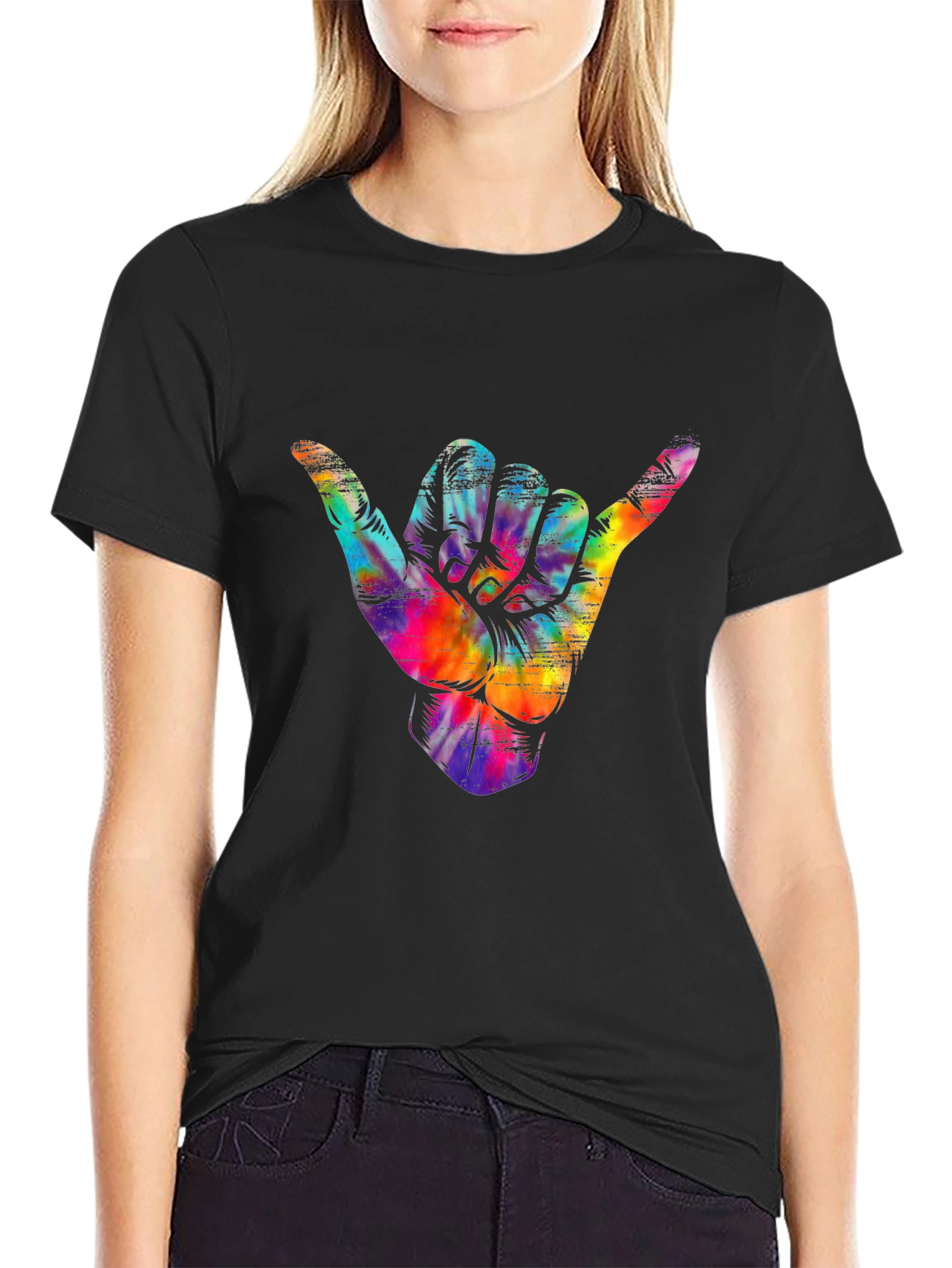 Shaka Hand Tie Dye T-Shirt - Hang Loose Tee