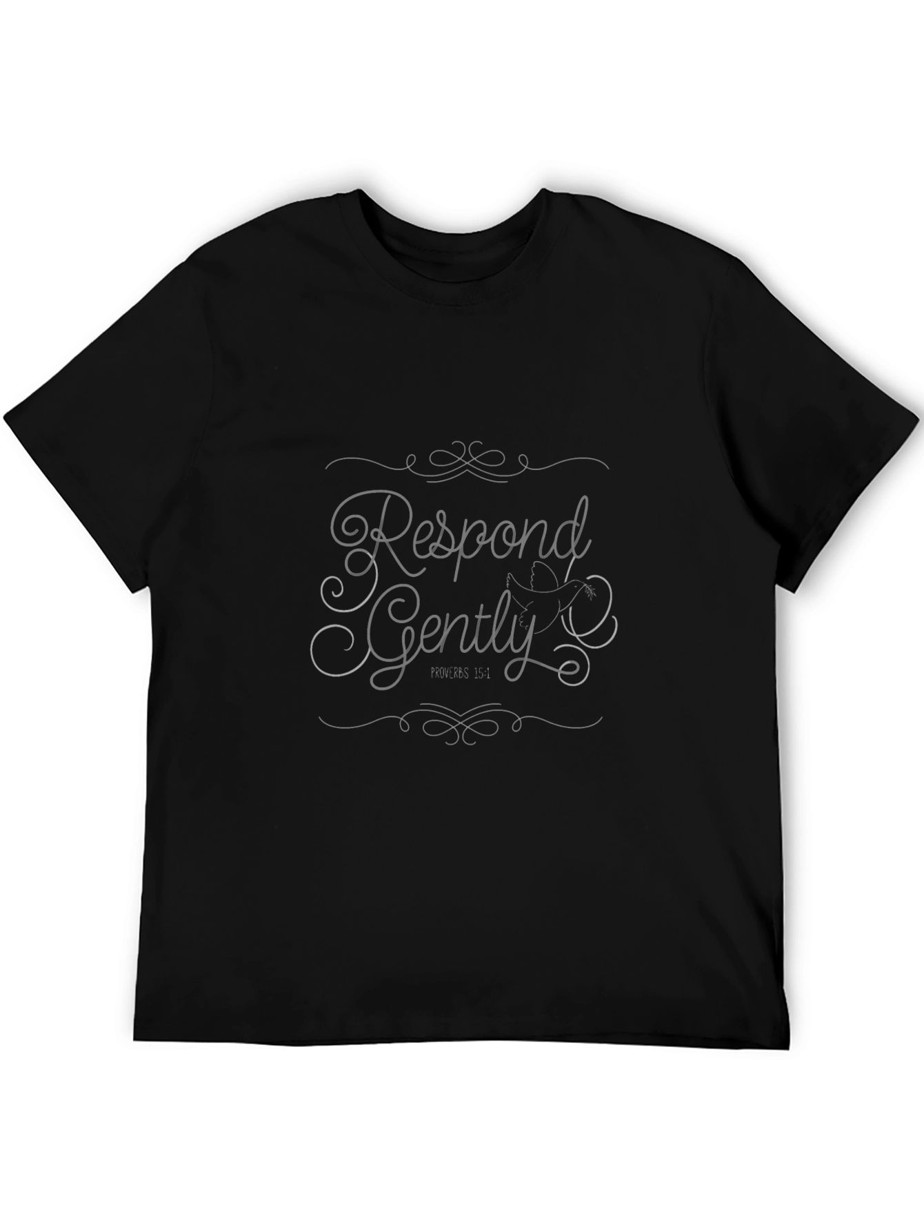 Respond Gently Black Tee - Stylish Comfort