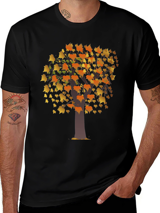 Autumn Tree Graphic Tee - Fall Season Apparel