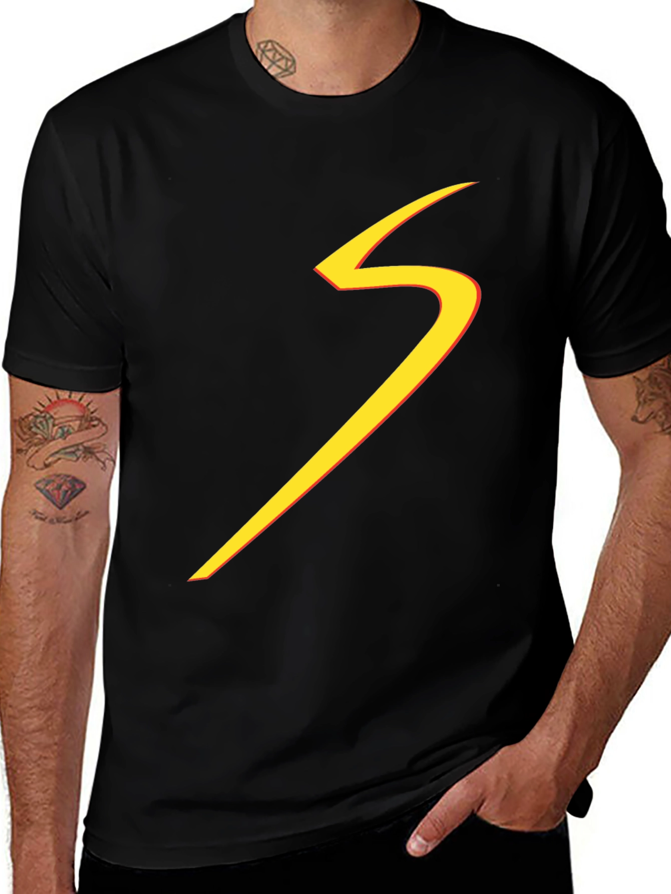 Stylish Black T-Shirt with Bold Graphic