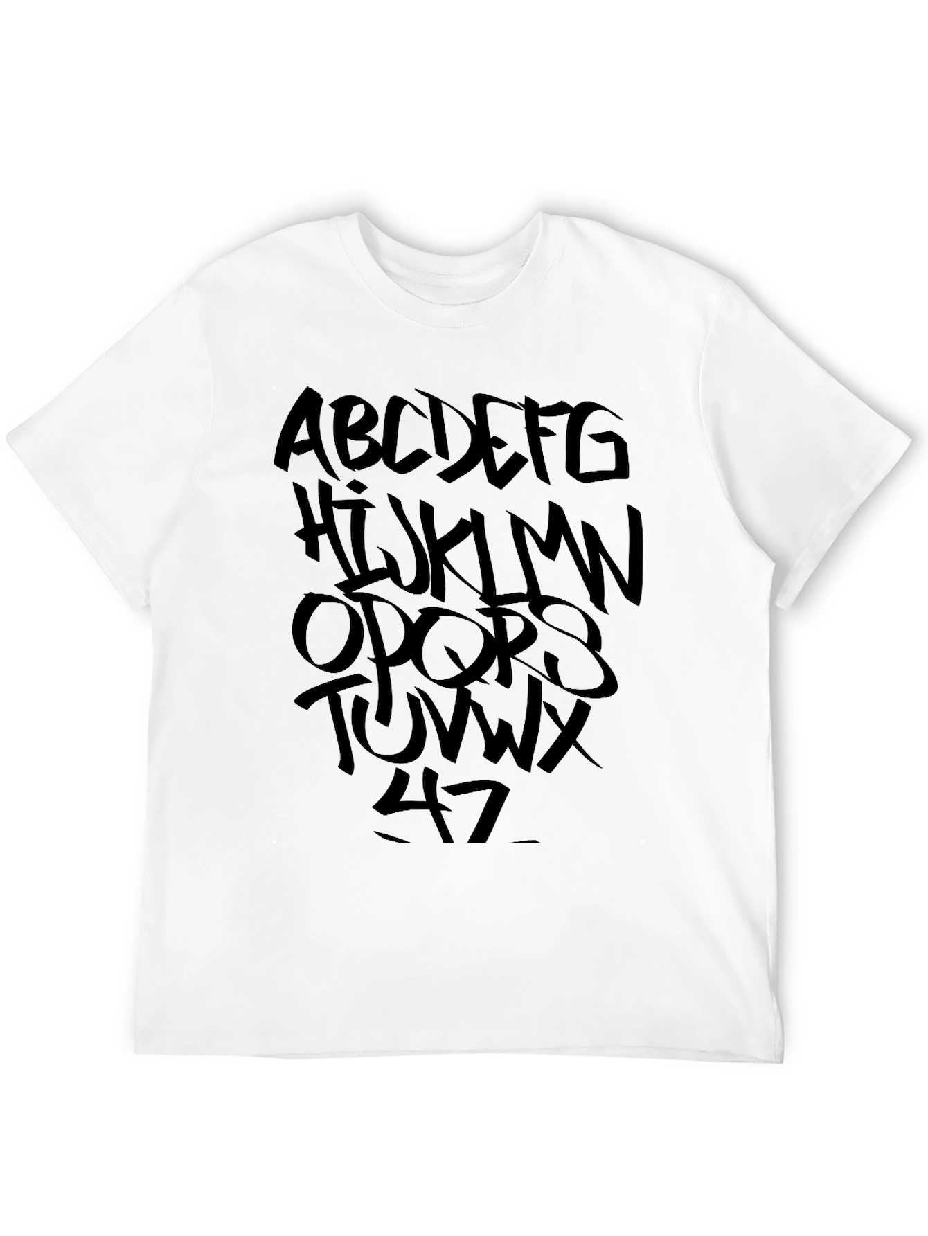 Graffiti Alphabet Black T-Shirt