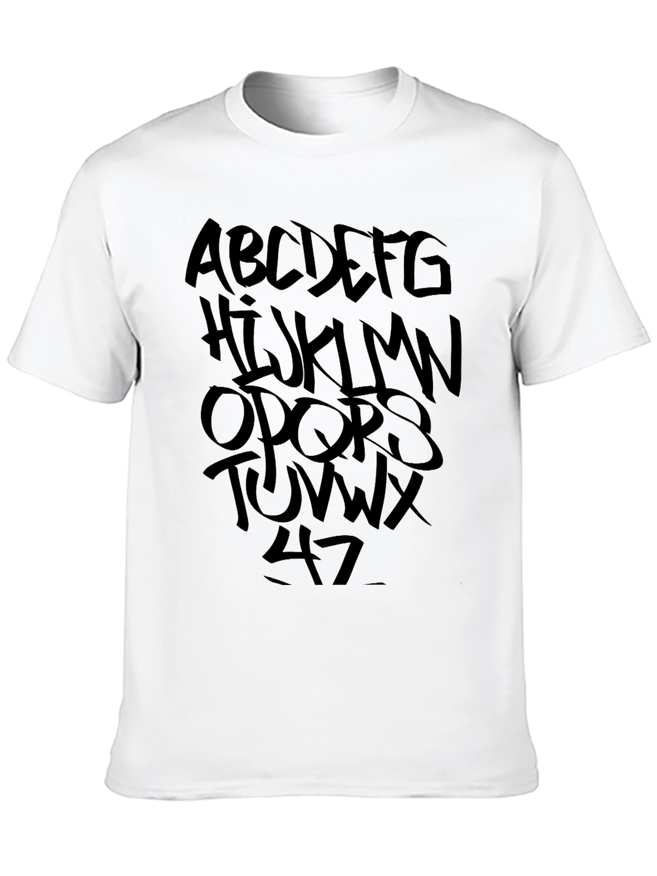 Graffiti Alphabet Black T-Shirt