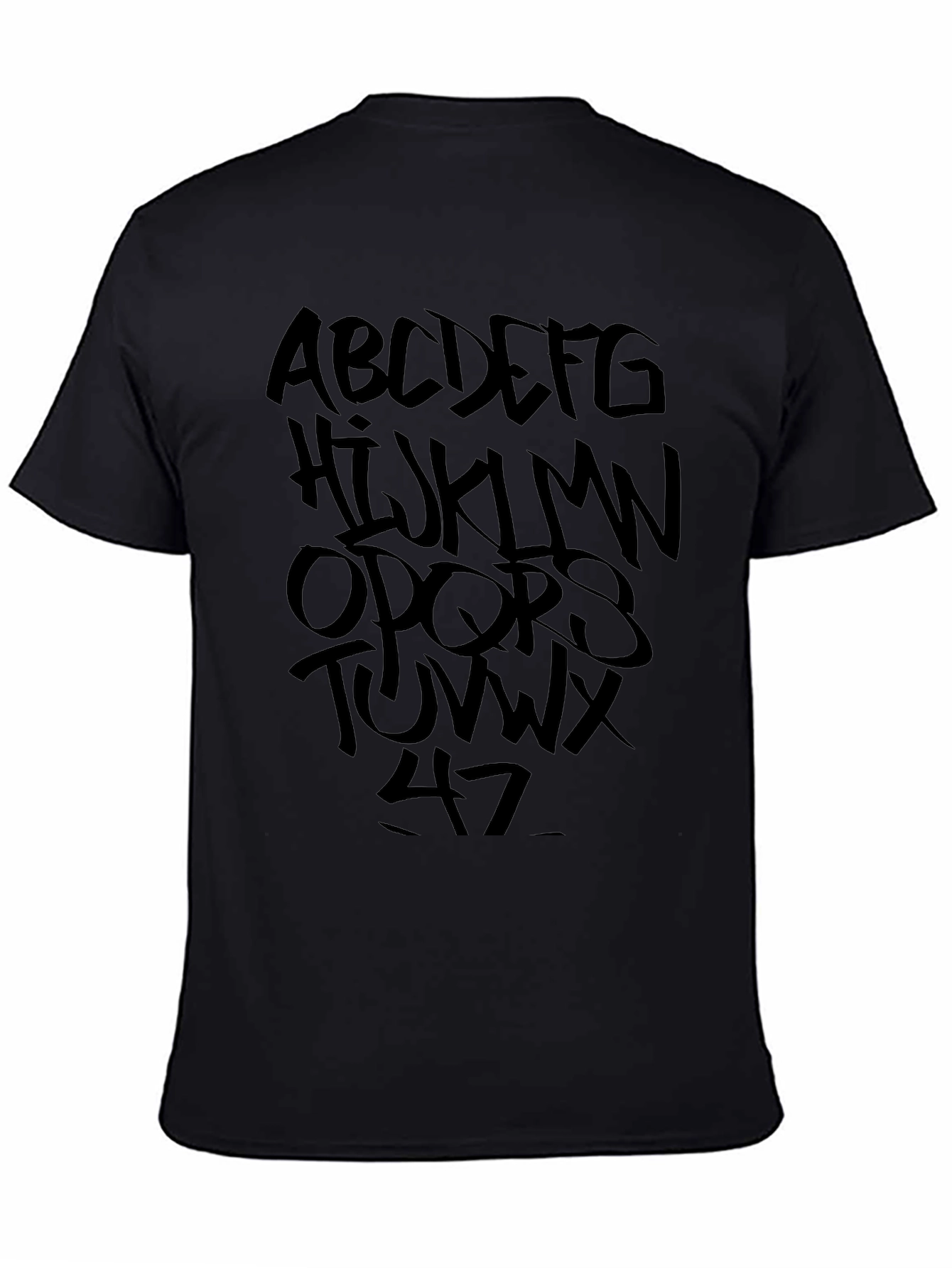 Graffiti Alphabet Black T-Shirt