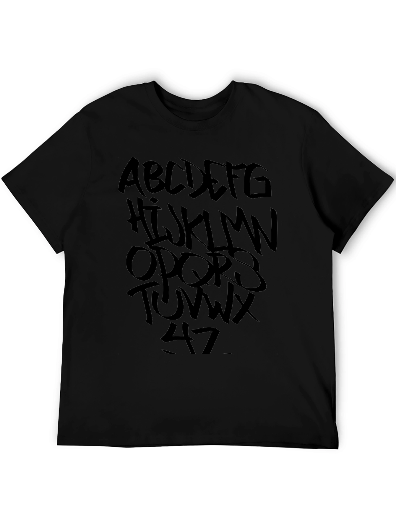 Graffiti Alphabet Black T-Shirt
