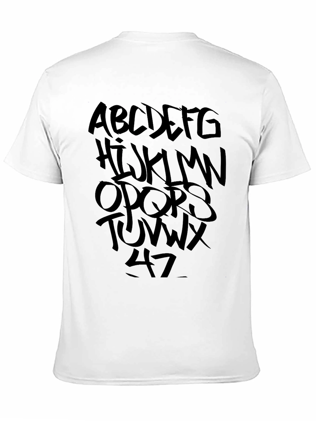 Graffiti Alphabet Black T-Shirt