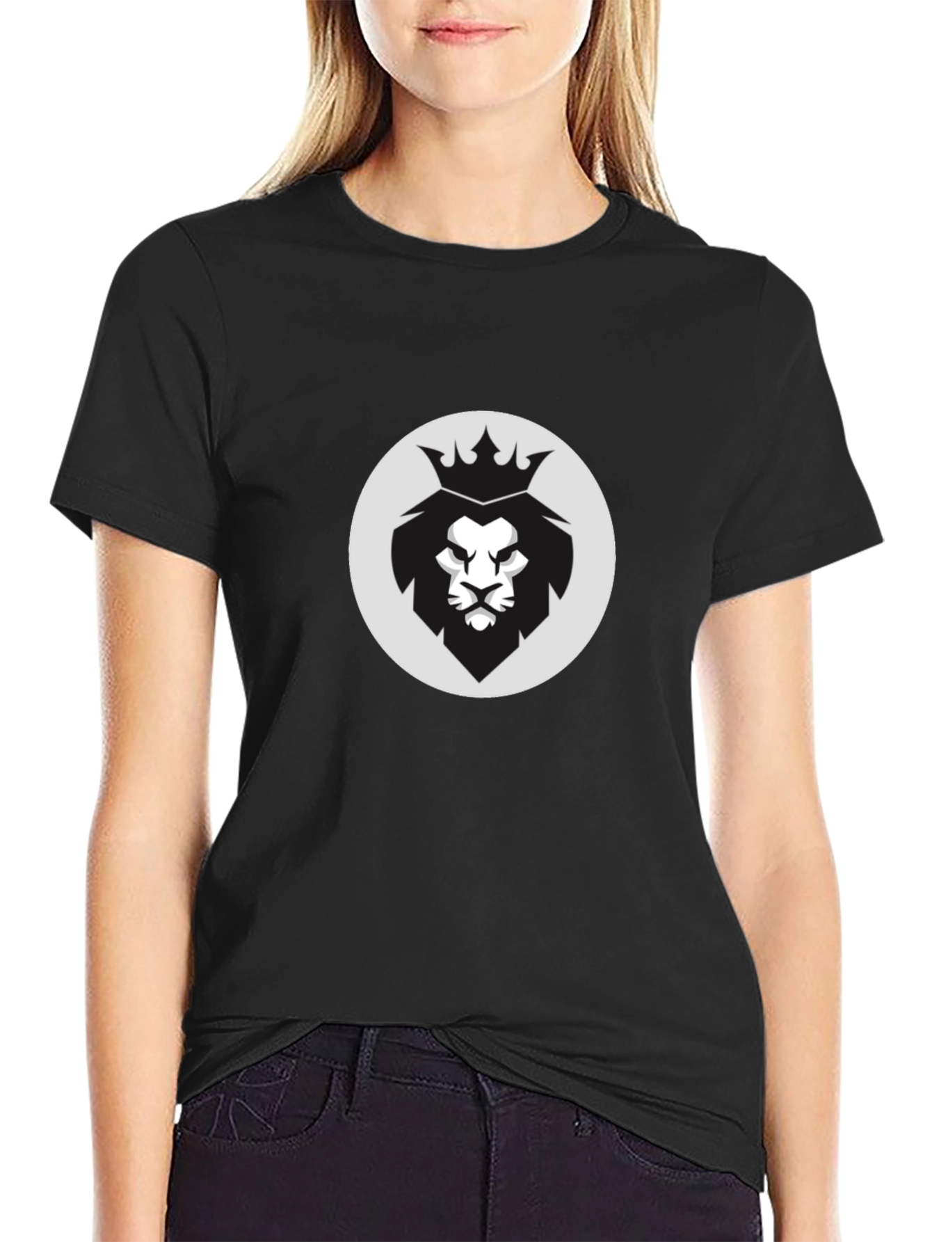 King Lion Graphic Black T-Shirt