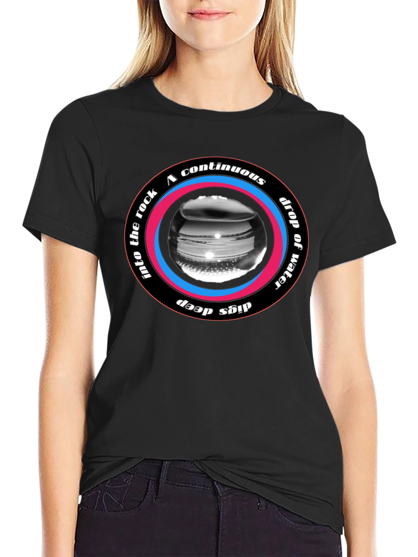 Continuous Drop Water Rock Deep T-Shirt