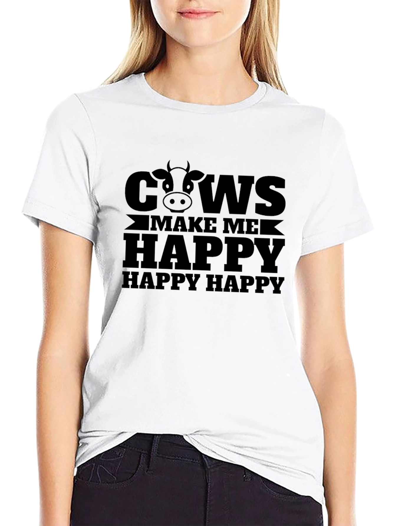 Cows Make Me Happy Graphic Tee